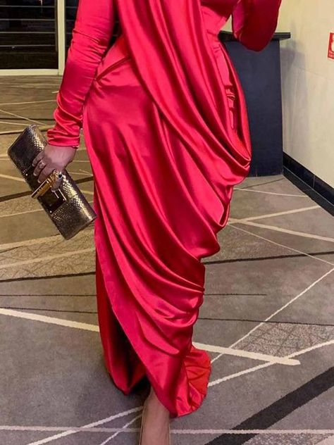 Fashion Elegant Style bestsellers Online Shopping | stylewe Big Gown, Wedding Attire For Women, Party Dress Red, Long Sleeve Party Dress, Bubu Gown Styles, African Fashion Traditional, Beautiful Accessories, Party Dress Long Sleeve, Red S