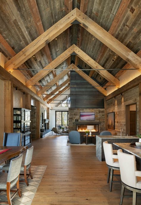 Moonlight Basin Custom Home — Big Sky Build Mountain Chalet Interior, Montana Interior Design, Rustic Rooms, Rustic Mountain Homes, Chalet Interior, Modern Rustic Homes, Modern Ranch, Timber Frame Homes, Timber House