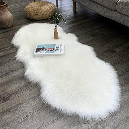 Twin Nursery Gender Neutral, Carpets For Bedroom, Fluffy Area Rug, Runner Bedroom, Sheepskin Chair, Custom Nursery Art, Bedroom Seating Area, Faux Fur Area Rug, Faux Sheepskin Rug