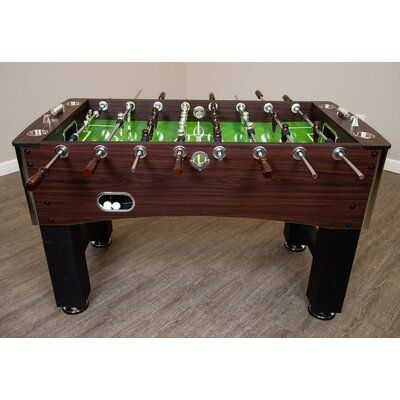 Hathaway Games This premium grade Hathaway foosball table is our highest quality table. The stylish gaming table cabinet has a durable exterior melamine with a beautiful finish. The sturdy box leg design and cross support beams give the table added stability. The playfield is cross supported to insure a true level surface for accurate table play. The solid stainless steel rods, E-Z spin bearings and ABS counterbalanced players keep the ball in play for continuous fast paced action! The Primo 56. Support Beams, Table Cabinet, Foosball Table, Gaming Table, Soccer Table, Stainless Steel Rod, Foosball, Table Haute, Leg Design