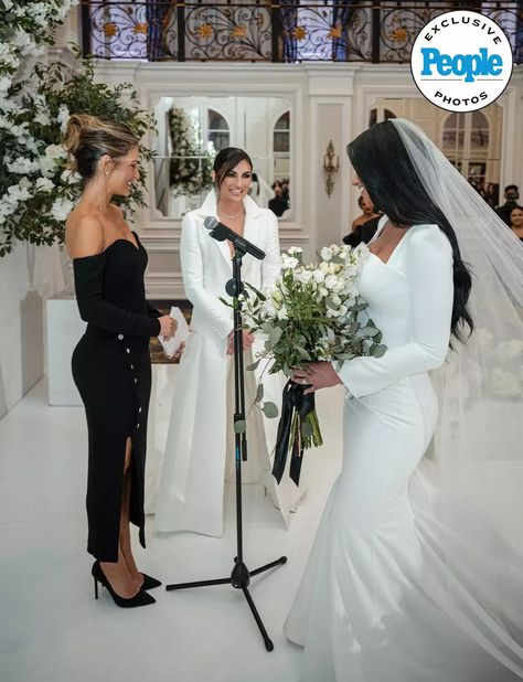 WWE Star Daria Berenato Marries Toni Cassano in New Jersey (Exclusive) Sonya Deville, Maria Menounos, Proud Wife, Wwe Tna, Black Attire, Wearing All Black, New Jersey Wedding, Fitness Competition, Charlotte Flair