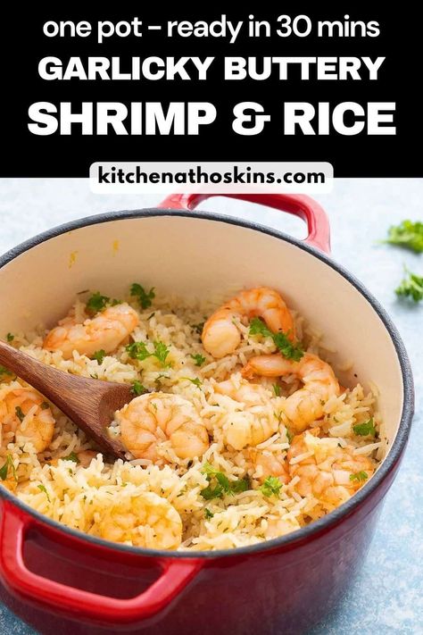 Shrimp Flavors, Shrimp And Rice Dishes, Easy Rice Side Dishes, Shrimp And Rice Recipes, Shrimp Rice, White Rice Recipes, Rice Side Dish Recipes, Vegetarian Instant Pot, Healthy Vegetarian Dinner