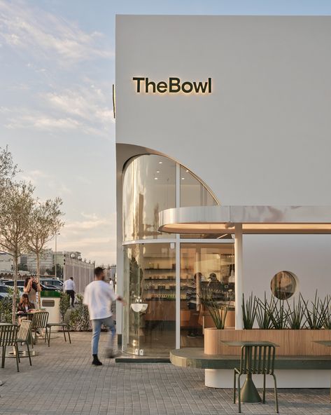 The Bowl by fortytwelve on Behance Cafe Exterior, Shop Facade, Coffee Shop Interior Design, Decoration Restaurant, Storefront Design, Cafe Shop Design, Coffee Shops Interior, 카페 인테리어 디자인, Salon Interior Design