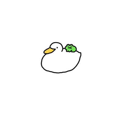 Ducks Aesthetic Drawing, Cute Duck Doodles Aesthetic, Cute And Easy Frog Drawings, Cute Tiny Frog Drawing, Duck Aesthetic Cute Cartoon, Cute Frog Doodles Easy, Frog Icon Cute, Frogs Cute Drawing, Simple Doodles Frog