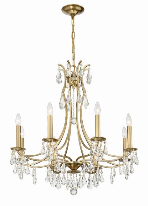 Emmelie 8 - Light Classic / Traditional Chandelier Chandelier Png, Crystorama Lighting, Transitional Lighting, Crystal Chandeliers, Traditional Chandelier, Ceiling Fan Chandelier, Crystal Design, Gold Chandelier, Commercial Lighting