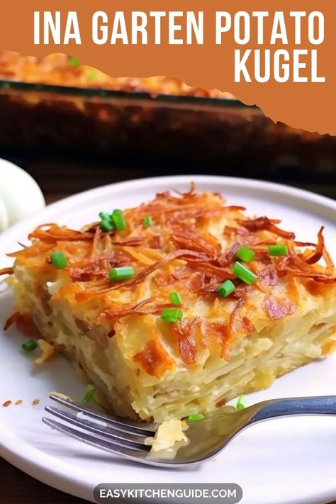 Side Dishes For Easter Meal, Gluten Free Potato Kugel, Passover Potato Recipes, Passover Potato Kugel, Potato Kugel Recipe Passover, Jewish Brunch Ideas, Passover Kugel Recipes, Potato Kugel Recipe Easy, Savory Kugel Recipes