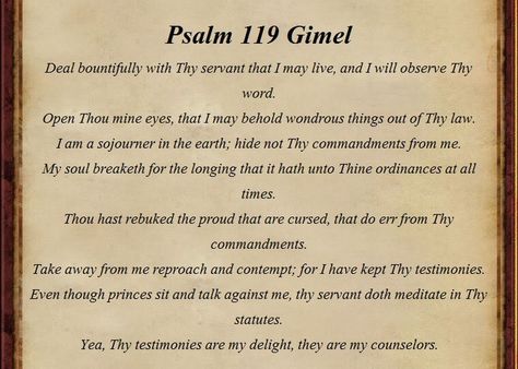 Verses 17 to 24 of Ps. 119 are good for money drawing work in Hoodoo Psalms 119, Psalms Quotes, Bible Emergency Numbers, Money Drawing, Tarot Astrology, Thy Word, Psalm 119, Daily Positive Affirmations, Bible Encouragement