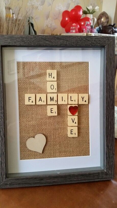 Scrabble frame More Scrabble Letter Crafts, Scrabble Tile Art, Scrabble Tile Crafts, Scrabble Crafts, Scrabble Tile Wall Art, Scrabble Wall Art, Box Frame Art, Scrabble Wall, Scrabble Frame