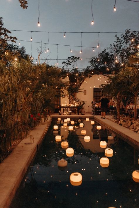 Backyard Engagement Parties, Pool Wedding, Dream Wedding Decorations, Tulum Wedding, Outdoor Wedding Decorations, Wedding Mood Board, Mexico Wedding, Wedding Mood, Wedding Deco