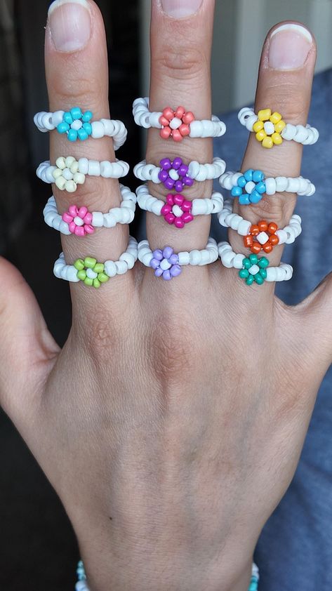 Seed bead rings diy