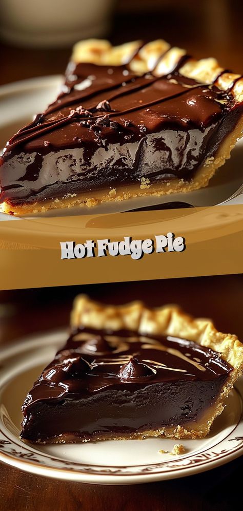 Indulge in a decadent dessert with this luscious Hot Fudge Pie recipe! Perfect for chocolate lovers, this pie features a gooey, rich fudge center nestled in a buttery crust. It’s an easy must-try treat that will satisfy your sweet cravings and impress guests at any gathering. Whether it's a cozy night in or a festive occasion, this delightful pie serves joy in every slice. Simple to make and sure to become a family favorite, delight in the ultimate dessert experience with this irresistible Hot Fudge Pie today! Easy Hot Fudge Pie, Fudge Pie Recipe, Hot Fudge Pie, Easy Cream Pie, Molten Lava Cake, Fudge Dessert, Fudge Pie, Buttery Pie Crust, Molten Lava Cakes