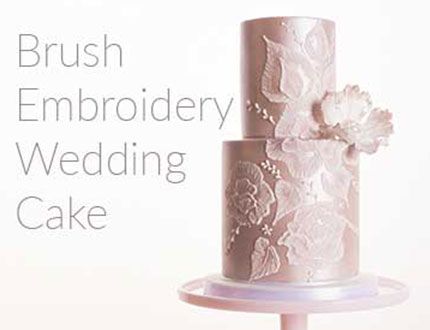 Learn how to make a brush embroidery wedding cake with the multi-award winning Paul Bradford. An important technique for any wedding cake decorator. Brush embroidery will help you add beautiful patterns to your design in this easy to follow cake tutorial.  #affiliate Brush Embroidery Wedding Cake, Brush Embroidery Cake, Embroidery Cake, Brush Embroidery, Cake Decorating Courses, Cake Decorator, Embroidery Wedding, Embroidered Wedding, Outdoor Wedding Ceremony