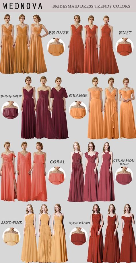 Bridesmaid Dresses For Fall, Bridesmaid Dresses Fall, Baju Pengapit, Fall Wedding Bridesmaids, Dresses For Fall, Orange Bridesmaid, Fall Bridesmaids, Bridesmaid Dresses Under 100, Orange Bridesmaid Dresses