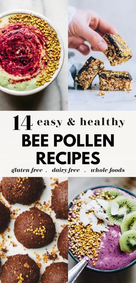 Uses For Bee Pollen, How To Take Bee Pollen, Bee Pollen Recipes Food, Recipes With Bee Pollen, How To Eat Bee Pollen, Honey Bee Food Ideas, How To Use Bee Pollen, Bee Pollen How To Eat, Bee Pollen For Breast