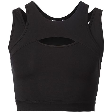 Helmut Lang Cutout Crop Top (€120) ❤ liked on Polyvore featuring tops, crop tops, shirts, black, tank tops, crop shirt, cut-out shirts, helmut lang top, cut-out crop tops and shirt crop top Acubi Tops, Cutout Tops, Crop Tops Shirts, Cutout Shirts, Vetements Clothing, Cutout Crop Top, Haine Diy, Shirt Crop Top, Fotografi Digital