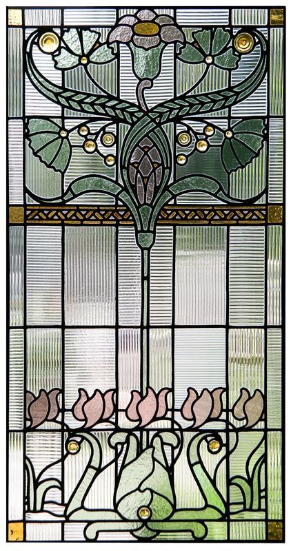 Stained Glass Art Nouveau Window Panels, Art Nouveau Texture, Art Deco Stained Glass Door, Art Nouveau Glass Window, Art Nouveau Stained Glass Designs, Art Nouveau Window Design, Art Nouveau Stained Glass Window, Vitrail Art Deco, Art Nouveau Stained Glass Patterns