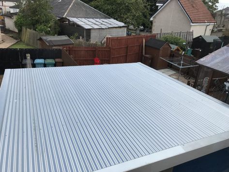 Is it worth converting a flat garage roof to a pitched one. Flat Roof Garage Ideas, Flat Roof Garage, Garage Roof, Apex Roof, Roof Replacement, Garage Makeover, Roofing Sheets, Best Flats, Roofing Systems