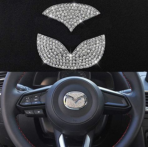 Mazda 3 2008, Mazda Accessories, Helen Johnson, Mazda Cars, Diamond Accessories, Rhinestone Sticker, Crystal Decor, Steering Wheel Cover, Mazda 3