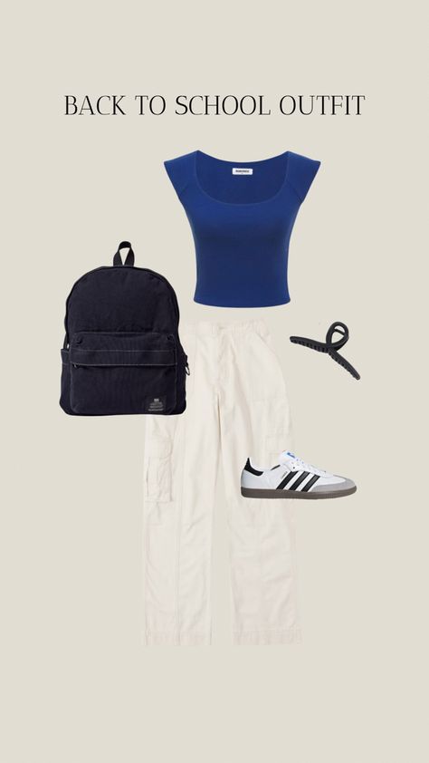 College Outfits With Backpack, School Outfits Highschool Summer, Everyday Outfits Casual, Outfits Uni, Back To School Highschool, 7th Grade Outfits, College Outfit Ideas, Outfit Ideas Trendy, School Highschool