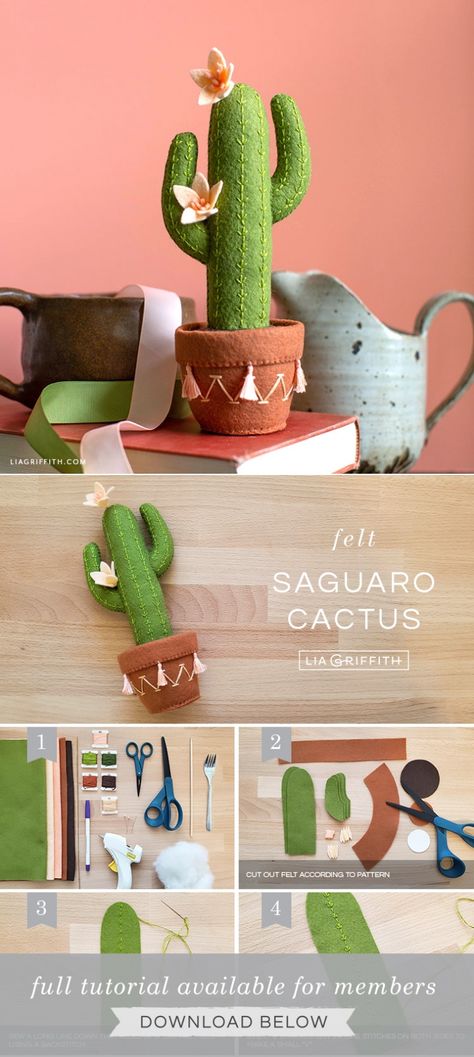 Felt Cactus Flower, Cactus Felt Pattern, Diy Felt Cactus, Felt Cactus Pattern Free, Cactus Patterns Printable, Felt Cactus Diy, Cactus Humor, Cactus Template, Fabric Cactus