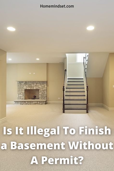 You may wonder, is it illegal to finish a basement without a permit? We answer this question and much more in our guide. How To Build A Room In A Basement, Tiny Finished Basement, Half Basement Ideas Layout, How To Cheaply Finish A Basement, Budget Finished Basement, Finished Basement With Drop Ceiling, Remodel Basement On A Budget, How To Frame A Basement, Downstairs Basement Ideas