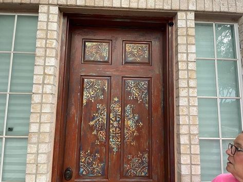 Stenciled curtains