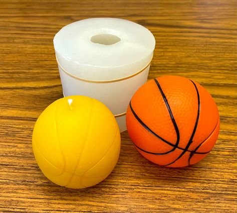 Basketball Candle, 3d Sphere, Ball Candles, Bath Bomb Molds, Vintage Revival, Bamboo Skewers, Flower Molding, Candle Mold, Sphere Ball