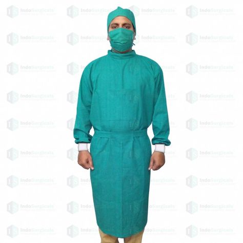 Surgeon Gown Green Manufacturer - IndoSurgicals is an ISO 9001 certified manufacturer, supplier & exporter of surgeon gown in Delhi, India. Hospital Uniforms, Hospital Uniform, Hospital Scrubs, Surgical Gown, Surgical Gowns, Nurse Dress, Nurse Dress Uniform, Gown Green, Scrub Suit