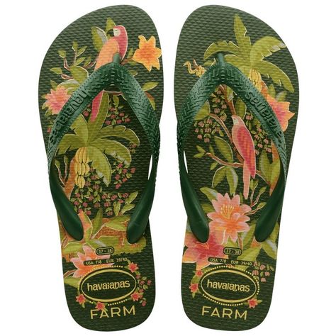 Havaianas Farm, Sandals For Beach, Top Farm, Pretty Shoes Sneakers, Summer Flip Flops, Fresh Shoes, Lazy Day Outfits, Pool Days, Dream Shoes