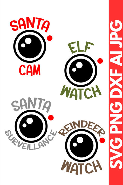 santa cam svg | elf cam svg | santa cam cricut | cricut santa cam | santa cam ornament svg | santa | cam lens svg | santa cam font cricut Santa Camera Diy, Christmas Cricut Projects To Sell, Crafting Ornaments, Santa Cam Svg, Projet Cricut, Santa Cam Ornament, Playful Fonts, Elf Cam, Winter Products