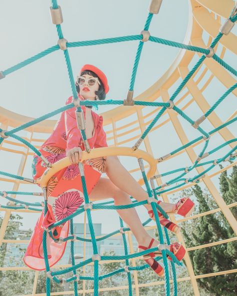 Playground Fashion Photoshoot, Fun Fashion Photography, Fun Fashion Shoot, Playground Shoot, Photo Shoot Themes, Playground Photo Shoot, Fun Photoshoot Ideas, Playground Photoshoot, Playground Photography