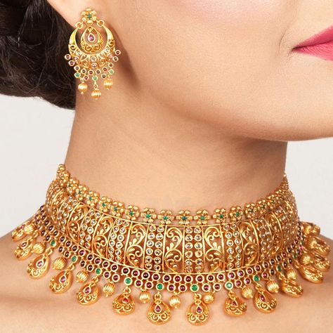 Buy Shirin Necklace Set | Indian Necklace Set Online - Tarinika Choker Necklace Diy, Vishnu Priya, Diy Choker Necklace, Diy Belt, Diy Choker, Grandmother Jewelry, Choker Necklace Designs, Mehndi Images, Necklace Set Indian