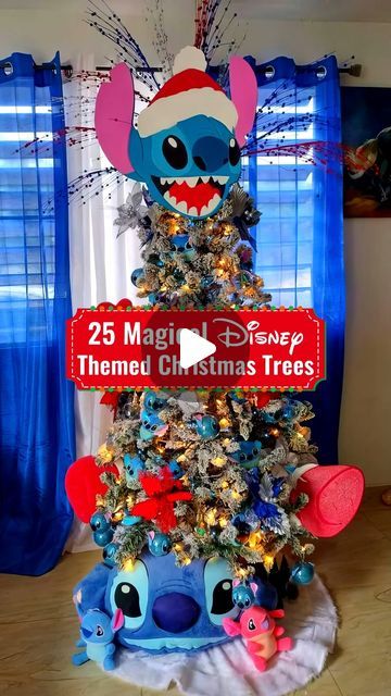 Disney Dave YouTube Channel on Instagram: "25 💫 Magical Disney Themed Christmas Tree's

#disneythemedchristmastree #disneychristmas #disneychristmasdecorations" Lilo And Stitch Christmas Tree Ideas, Stitch Christmas Tree Ideas, Character Christmas Tree Ideas, Bottom Of Christmas Tree Ideas, Disney Themed Christmas Trees, Disney Christmas Theme, Lilo And Stitch Christmas Tree, Disney Christmas Tree Ideas, Disney Christmas Trees