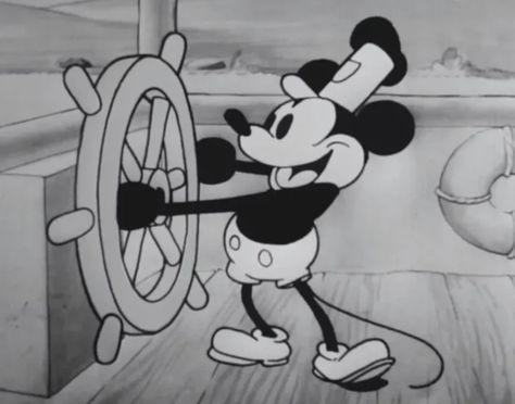 Disney Viejo, 1930s Cartoons, Mouse Icon, Vintage Cartoons, Steamboat Willie, Disney Gif, Old Disney, Disney Aesthetic, Vintage Mickey Mouse