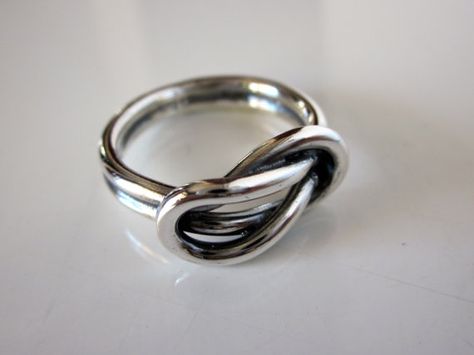 Bella's Infinity Love Knot Ring by BELLASSTERLINGSILVER on Etsy, $68.00 Love Knot Ring, Infinity Love, Jewelry Knots, Dangle Hoop Earrings, Infinity Ring, Wire Work Jewelry, Knot Ring, Work Jewelry, The Infinity