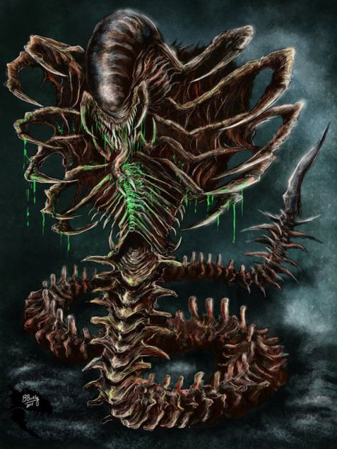 pixelated-nightmares:  Xenomorph Snake by WretchedSpawn2012... Snake Alien, Alien Movies, Giger Alien, Alien Xenomorph, Predator Alien Art, Alien Artwork, Dark Creatures, Arte Alien, Creature Artwork