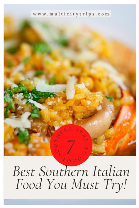 If you’re visiting Southern Italy you’ll be overwhelmed with types of Southern Italian foods to try. Southern Italy is home to Naples, the birthplace of pizza, and we’ll share exactly where to go to get the most authentic slice in the region. Here are seven of the best Southern Italian foods you should try when you visit as well as a guide to exactly where you should go to get them. #foodguide #visititaly #naples #southernitaly #foodinitaly Southern Italy Recipes, Southern Italian Food, Southern Italian Recipes Authentic, Must Try Food, Food To Try, Foods To Try, Buffalo Mozzarella, Italian Recipes Traditional, Italian Foods