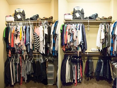 Velvet Hangers in the Closet – Before and After Velvet Hangers Closet Before And After, Velvet Hangers Before And After, Black Velvet Hangers, Gift Hacks, Closet Hangers, Belt Hanger, Closet Drawers, Velvet Hangers, Plastic Hangers