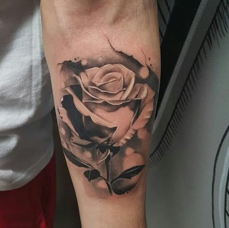 Shadow Rose Tattoo, Hyper Realistic Rose Tattoo, Rose Realism Tattoo, 2 Roses Tattoo Design, Realism Rose Tattoo, Rose Tattoo Men, Realistic Flower Tattoo, Single Rose Tattoos, Realistic Rose Tattoo