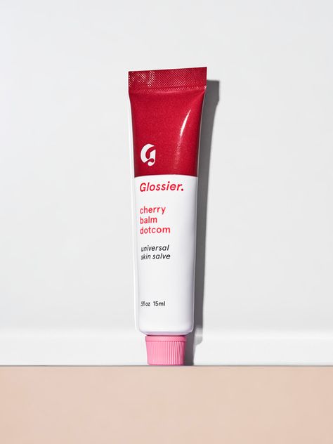 Cherry Scented Products, Cherry Balm Dotcom, Glossier Cherry, Glossier Cherry Balm Dotcom, Visual Wishlist, Dotcom Secrets, Glossier Aesthetic, Cherry Scent, Beauty Hacks Lips