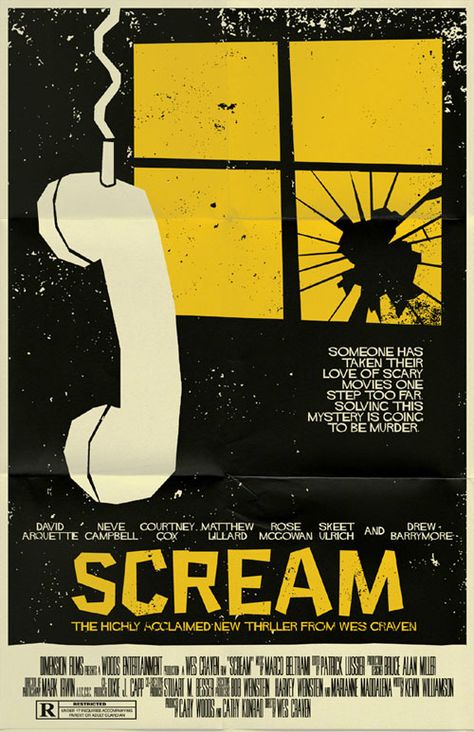 Scream Canvas, Scream Movie Poster, Scream Art, Best Movie Posters, Old Movie, Scream Movie, Minimalist Movie Poster, I Love Cinema, Horror Posters