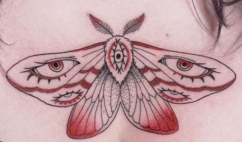 Moth With Eyes On Wings Tattoo, Moth With Eyes Drawing, Moth Tattoo Eyes, Moth With Eyes On Wings, Moth Eye Tattoo, Eye Moth Tattoo, Rosy Maple Moth Tattoo, Moth With Eyes, Butterfly With Eyes