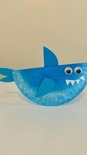 Mel  |  Early Childhood Educator on Instagram: "Rocking Shark Craft 🦈🦈  Follow @artsandcrafts4kids for more ideas! 🌟 . . . #sensoryactivities #artsandcrafts #diyartsandcrafts #activitiesforkids #kidsactivities #earlychildhoodeducation #playlearningideas #babyshark #shark" Ocean Activity For Toddlers, Easy Shark Crafts For Kids, Ocean Craft Preschool, Sea Crafts For Toddlers, Whale Crafts For Preschool, Shark Crafts For Toddlers, Shark Activities For Preschool, Orca Craft, Pufferfish Craft