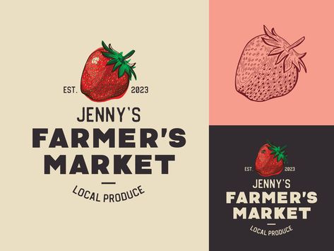 Farmers Market Logo Design, Farmers Market Design, Produce Logo, 222 Poster, Farmers Market Logo, Market Logo, Farmers Market Sign, Produce Stand, Graphic Design Style