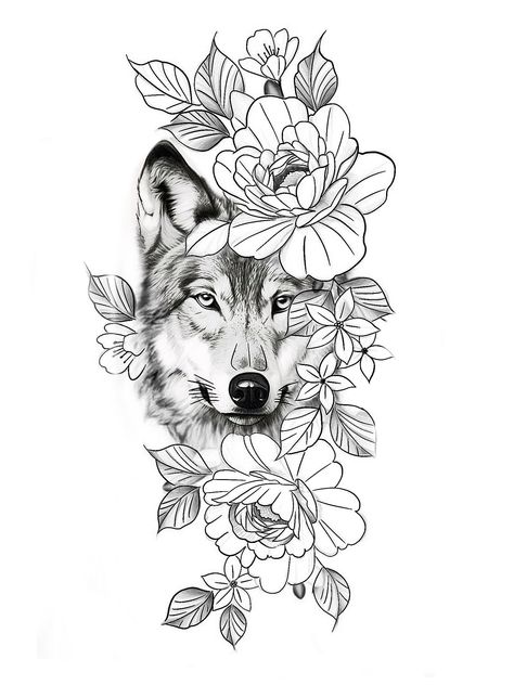 Wolf Sleeve Tattoo, Aggrogoth Tattoo, Wolf Tattoos For Women, Wolf Sleeve, Snow Tattoo, Dragon Tattoo Drawing, Thumb Tattoos, Animal Sleeve Tattoo, Small Girly Tattoos