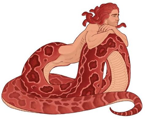 Half Snake Half Human Oc, Half Snake Half Human Drawing Base, Male Gorgon Art, Snake Human Hybrid Male, Naga X Human, Naga Male Snake, Naga Poses Reference, Half Snake Half Human Male, Gorgon Oc Male