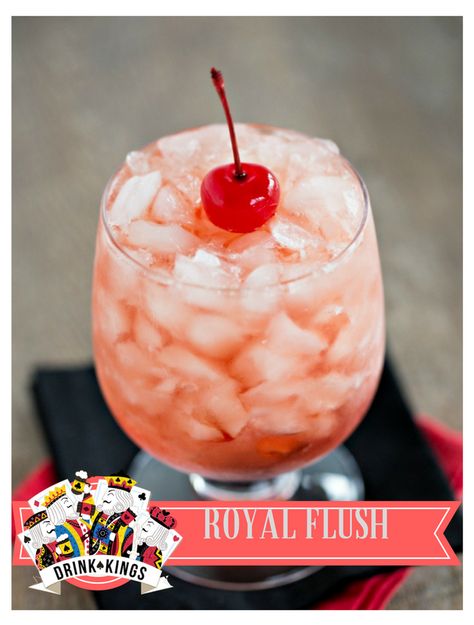 Royal Flush - a combination of whiskey, peach schnapps, black raspberry liqueur and cranberry juice.  #drink #Cocktail #whiskey Whiskey Drinks Recipes, Snow Recipe, Peach Whiskey, Jelly Doughnuts, Peach Drinks, Homemade Liquor, Raspberry Liqueur, Royal Flush, Peach Schnapps