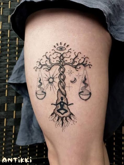 Libra Tattoo Ideas, Libra Personality Traits, Libra Tattoos, Balance Tattoo, Libra Personality, Sacred Heart Tattoos, Astrology Tattoo, Horoscope Tattoos, Libra Tattoo