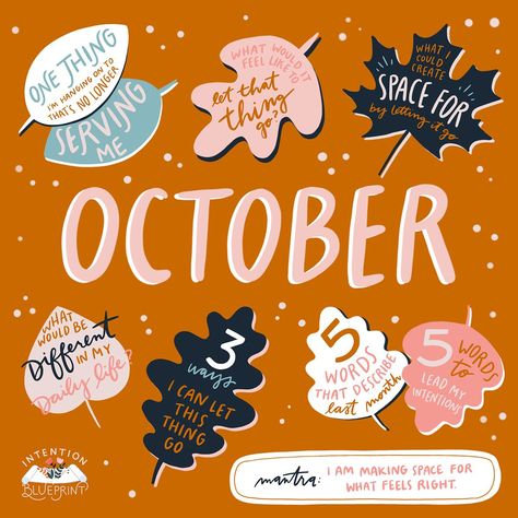 October Intentions, October Goals, Morale Boosters, Healing Journaling, Set Intentions, Goal Setting Worksheet, Japanese Phrases, Achieve Goals, Emotional Freedom