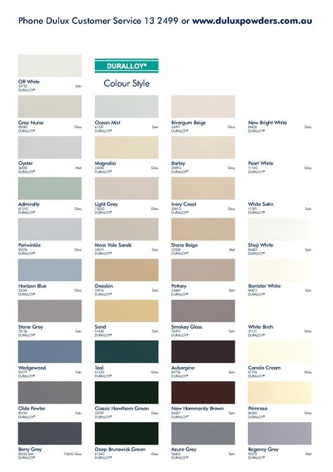 Colour chart, vintage colours Repinned by www.silver-and-grey.com Dulux Bathroom Paint, Metallic Spray Paint Colors, Dulux Heritage Colours, Spray Painting Glass, Dulux Colour Chart, Tan Color Scheme, Purple Spray Paint, Creek Ideas, Exterior Wood Paint